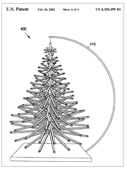 Schematic drawing of a suspended Christmas tree