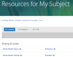Image of LibGuides subject list